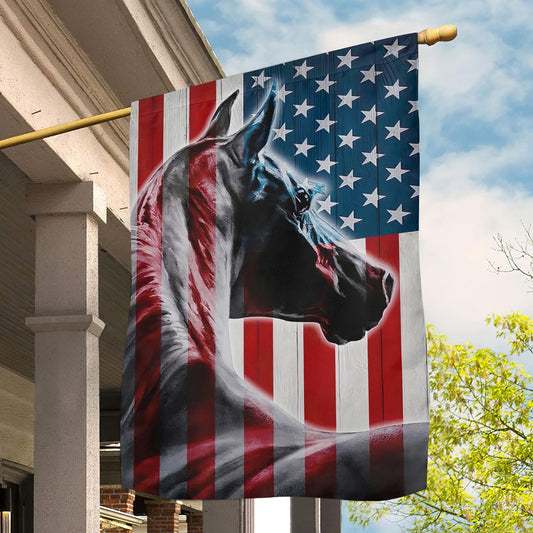 Horse American Flag, Horse Turn Around July 4th Gift For Horse Lovers, Horse Owners, Equestrians