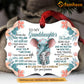 Christmas Elephant Ornament, Everyday That You Are Not With Me Gift For Elephant Lovers, Medallion Aluminum Ornament