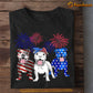 July 4th Cool Dog T-shirt, I'm Here Play With Me, Independence Day Gift For Dog Lovers, Dog Owners, Dog Tees