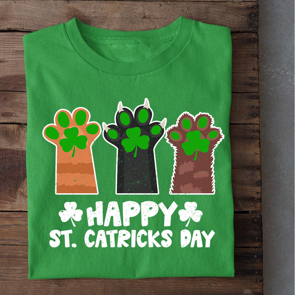 St Patrick's Day Cat T-shirt, Catshoes Catrick's, Patricks Day Gift For Cat Lovers Cat Owners, Cat Tees