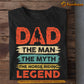 Father's Day Horse T-shirt, Dad The Man The Myth Legend, Gift For Horse Lovers, Horse Riders, Equestrians