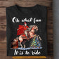 Horse Jumping Christmas T-shirt, Oh What Fun It Is To Ride, Gift For Horse Jumping Lovers, Equestrians