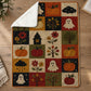 Vintage Halloween Quilt Fleece Blanket, Little Ghosts Of Autumn Woven Blanket, Sherpa Blanket Spooky Season Gift For Ghost Lover