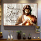 Trust In The Lord With All Your Heart, Motivational Canvas Painting, Christ Wall Art Decor, Poster Gift For Christians Lovers