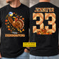 Personalized Thanksgiving Volleyball Turkey Two-sided T-shirt, Happy Thanksgiving Tees Thankful Gift For Volleyball Lover