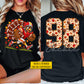 Personalized Thanksgiving Football Turkey Two-sided T-shirt, Gobble, Run, Score Tees Thankful Gift For Football Lover