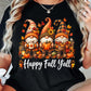 Vintage Thanksgiving Gnomie T-shirt, Happy Fall Y'all Tees Thankful Gift For Gnomes Lover