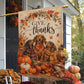 Thanksgiving Dachshund Dog Garden & House Flag, Give Thanks Outdoor Decor, Thankful Yard Decor Gift For Dog Lover
