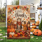 Thanksgiving Cat Garden & House Flag, Give Thanks Outdoor Decor, Thankful Yard Decor Gift For Cat Lover