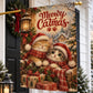 Merry Christmas Cat Garden & House Flag, Have Yourself A Little Meowy Catmas Yard Flag, Xmas Gift For Cat Lover