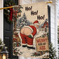 Funny Christmas Santa Claus Garden & House Flag, Ho Ho Holy Cheeks Yard Flag, Vintage Xmas Gift For Santa Claus Lover