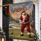 Christmas Golf Garden & House Flag, Merry Swingmas Yard Flag, Vintage Xmas Gift To Golf Lover