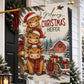 Christmas Heifer Cow Farm Garden & House Flag, Stacked Up For Christmas Yard Flag, Vintage Xmas Gift For Heifer Cow Lover