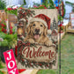 Christmas Welcome Labrador Retriever Dog Garden & House Flag, Santa’s Cutest Greeter Yard Flag, Xmas Gift For Dog Lover