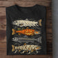 Halloween Fishing T-Shirt, Dead Fish Tell No Tales Tees Spooky Season Gift For Fishing Lover
