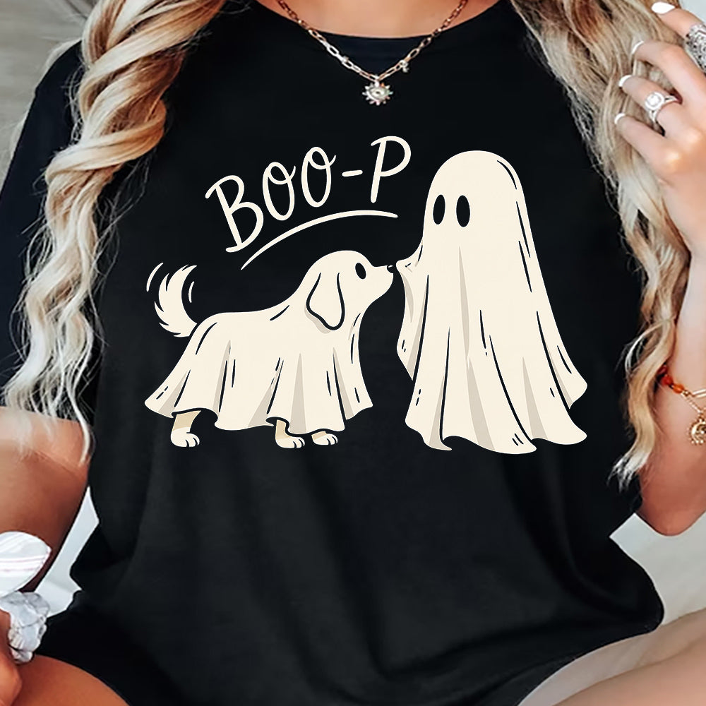Funny Halloween Dog Boo T-shirt, Boo-P Tees Spooky Season Gift For Dog Lover