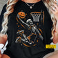 Personalized Halloween Basketball Skeleton T-shirt, Dunk Till You’re Dead Tees Spooky Season Gift For Basketball Lover