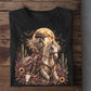 Halloween Western Cowgirl Skeleton T-Shirt, Ride Until The Afterlife Tees Spooky Season Gift For Cowgirls