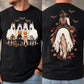 Halloween Witch Riding Horse Two-sided T-shirt, Saddle Up Witches Tees Spooky Season Gift For Horse Riding Lover