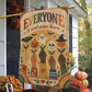 Diversity Halloween Garden & House Flag, Everyone Is Welcome Here Yard Flag, Spooky Season Vintage Gift For Inclusive Community