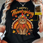 Personalized Happy Thanksgiving T-shirt, Cat Cosplay Turkey Tees Fall Season Autumn Gift For Cat Lover