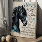 Never Forget Who You Are, Motivational Canvas Painting, Inspirational Quotes Wall Art Decor - Poster Gift For Horse Lovers