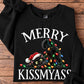 Funny Christmas Cat Sweatshirt, Mery Kissmyass Crewneck Sweatshirt Xmas Gift For Cat Lover