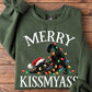 Funny Christmas Cat Sweatshirt, Mery Kissmyass Crewneck Sweatshirt Xmas Gift For Cat Lover
