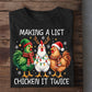 Funny Christmas Chicken Sweatshirt, Making A List Chicken It Twice Crewneck Sweatshirt Xmas Gift For Chicken Lover (Copy)