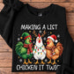 Funny Christmas Chicken Sweatshirt, Making A List Chicken It Twice Crewneck Sweatshirt Xmas Gift For Chicken Lover (Copy)