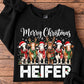 Funny Merry Christmas Heifer Sweatshirt, Mooey Christmas Crewneck Sweatshirt Xmas Gift For Cow Lover