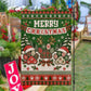 Vintage Merry Christmas Dog Paws Garden & House Flag, Have A Pawsome Christmas Yard Flag, Xmas Gift For Dog Lover