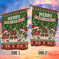 Vintage Merry Christmas Dog Paws Garden & House Flag, Have A Pawsome Christmas Yard Flag, Xmas Gift For Dog Lover