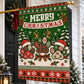 Vintage Merry Christmas Dog Paws Garden & House Flag, Have A Pawsome Christmas Yard Flag, Xmas Gift For Dog Lover