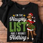 Funny Christmas Horse Sweatshirt, On The Naughty List Crewneck Sweatshirt Xmas Gift For Horse Lover