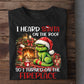 Funny Christmas Cat Sweatshirt, I Heard Santa On The Roof Crewneck Sweatshirt Xmas Gift For Cat Lover