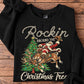 Funny Christmas Cowboy Rodeo Sweatshirt, Rockin Around The Christmas Tree Crewneck Sweatshirt Xmas Gift For Cowboys, Rodeo Lover