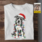Personalized Christmas Pitbull Dog Sweatshirt , All Tangled Up In Christmas Crewneck Sweatshirt Xmas Gift For Dog Lover