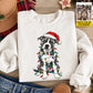 Personalized Christmas Pitbull Dog Sweatshirt , All Tangled Up In Christmas Crewneck Sweatshirt Xmas Gift For Dog Lover