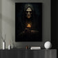 Dark Old Witch Hold A Candle Halloween Halloween Canvas Painting, Wall Art Decor - Dark Ghost Halloween Poster Gift