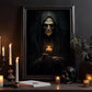 Dark Old Witch Hold A Candle Halloween Halloween Canvas Painting, Wall Art Decor - Dark Ghost Halloween Poster Gift