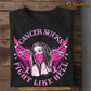 Biker T-shirt, Cancer Sucks Fight Like Hell, Gift For Biker Lovers Who Support Breast Cancer Awareness