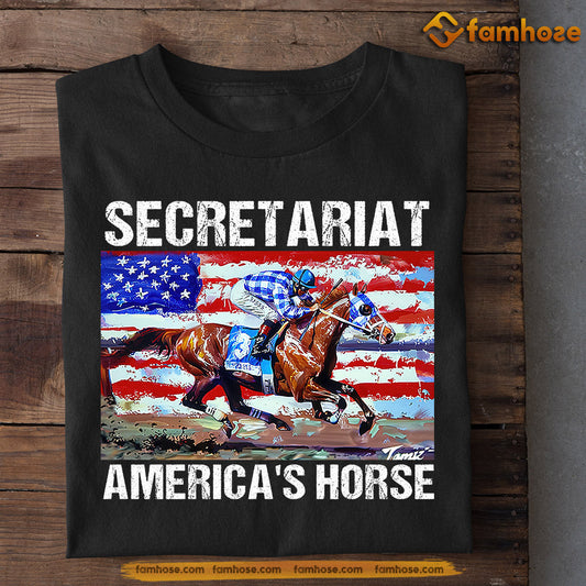 Kentucky Derby Day Horse Racing T-shirt, Secretariat Americans Horse, Gift For Horse Racing Lovers, Horse Racing Tees