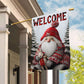 Whimsical Winter Welcome, Gnomes Xmas Brighten Garden Flag & House Flag, Christmas Flag Gift For Gnome Lovers