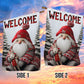 Whimsical Winter Welcome, Gnomes Xmas Brighten Garden Flag & House Flag, Christmas Flag Gift For Gnome Lovers