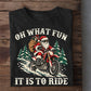 Funny Christmas Motocross Sweatshirt, Oh What Fun It Is To Ride Crewneck Sweatshirt Xmas Gift For Dirt Bike Lover