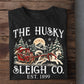 Christmas Husky Dog Sweatshirt, The Husky Sleigh Co Crewneck Sweatshirt Xmas Gift For Dog Lover