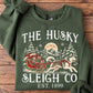 Christmas Husky Dog Sweatshirt, The Husky Sleigh Co Crewneck Sweatshirt Xmas Gift For Dog Lover