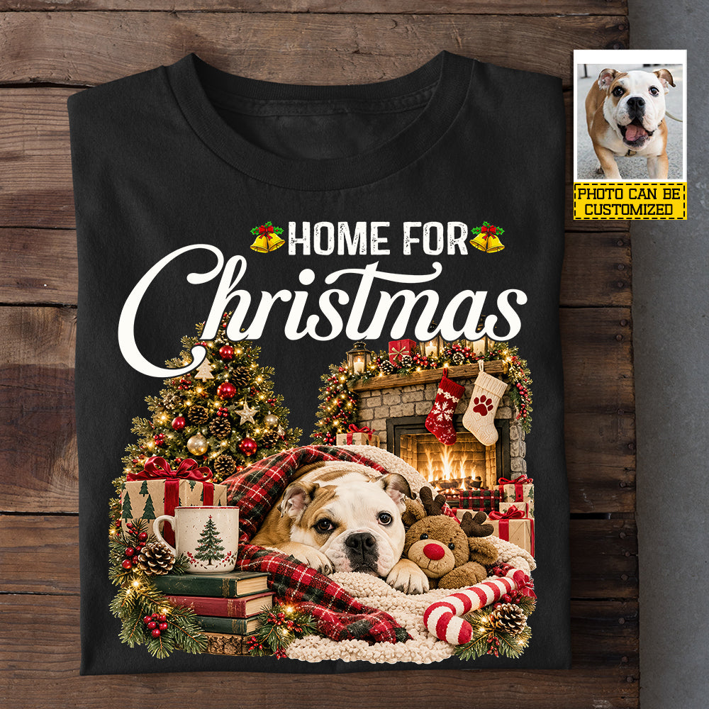 Personalized Christmas Dog Sweatshirt, Home For Christmas Crewneck Sweatshirt Xmas Gift For Dog Lover