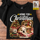 Personalized Christmas Dog Sweatshirt, Home For Christmas Crewneck Sweatshirt Xmas Gift For Dog Lover